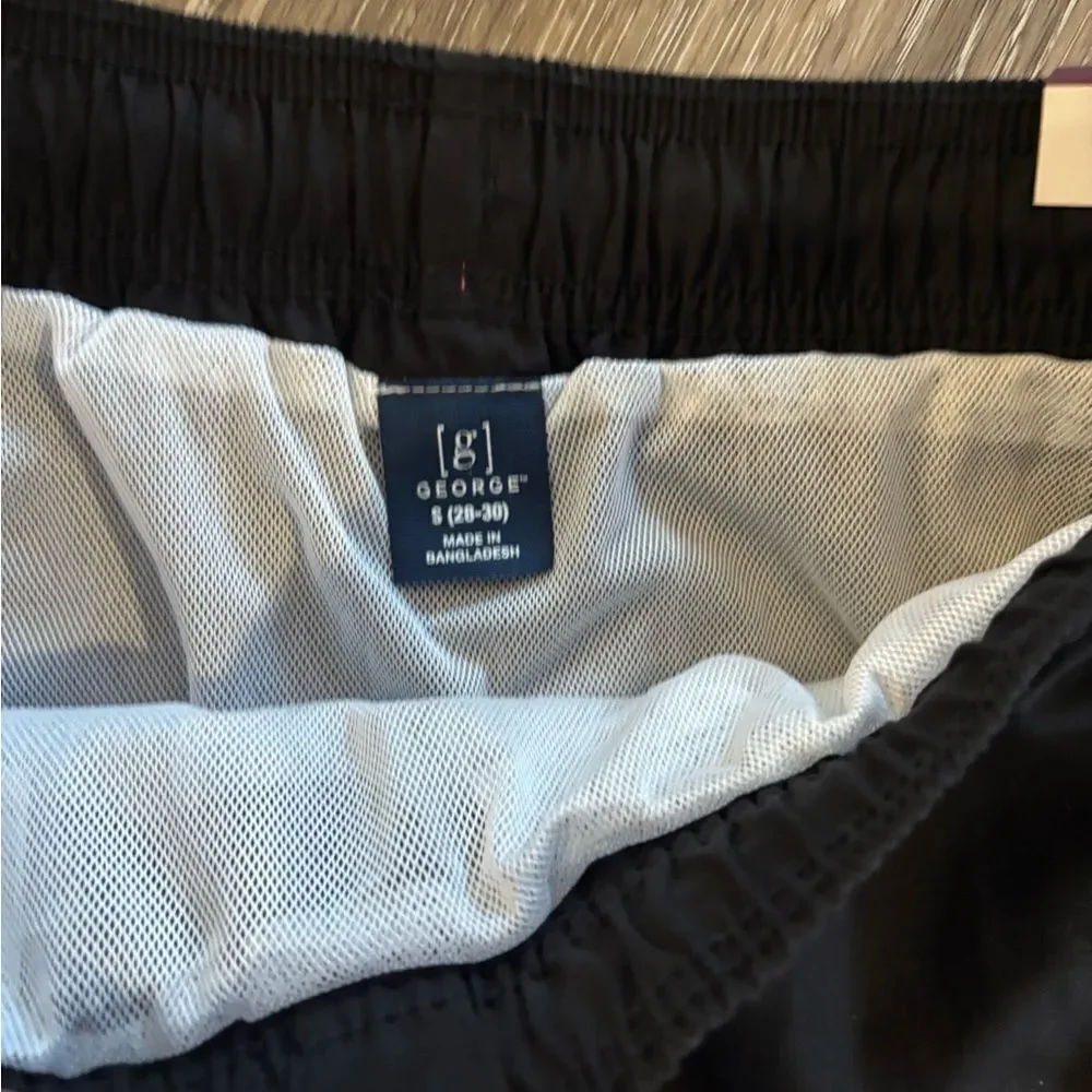 Mens Black Above The Knee Swim Trunks Sz S